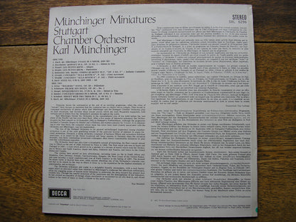 MUNCHINGER MINIATURES    KARL MUNCHINGER / STUTTGART CHAMBER ORCHESTRA   SXL 6296