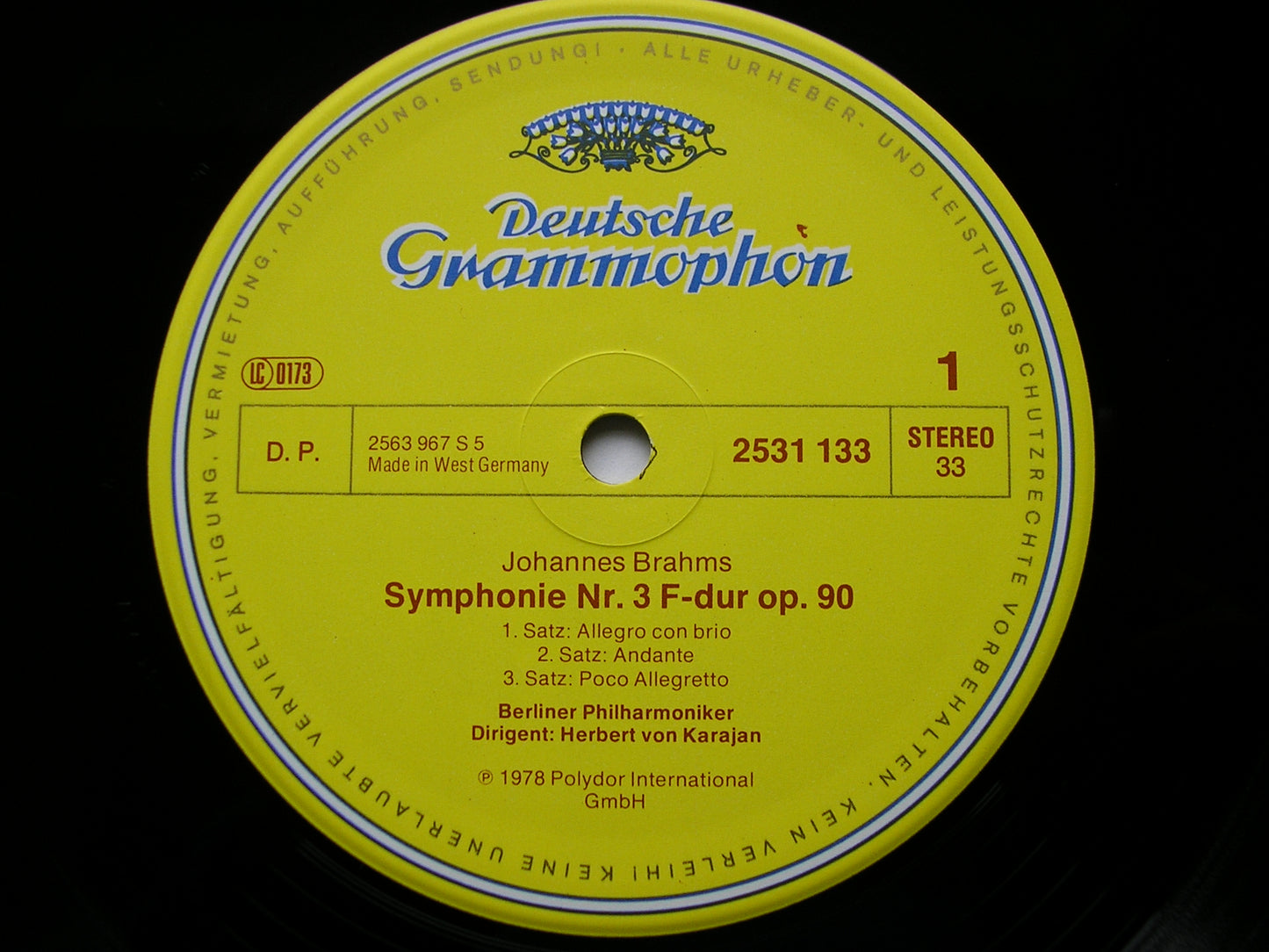 BRAHMS: THE FOUR SYMPHONIES   KARAJAN / BERLIN PHILHARMONIC   2531 131 - 134