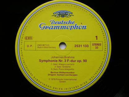 BRAHMS: THE FOUR SYMPHONIES   KARAJAN / BERLIN PHILHARMONIC   2531 131 - 134