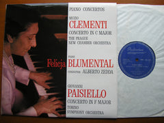 PAISIELLO: PIANO CONCERTO / CLEMENTI: PIANO CONCERTO   BLUMENTAL / PRAGUE CHAMBER ORCHESTRA / ZEDDA    BX 206