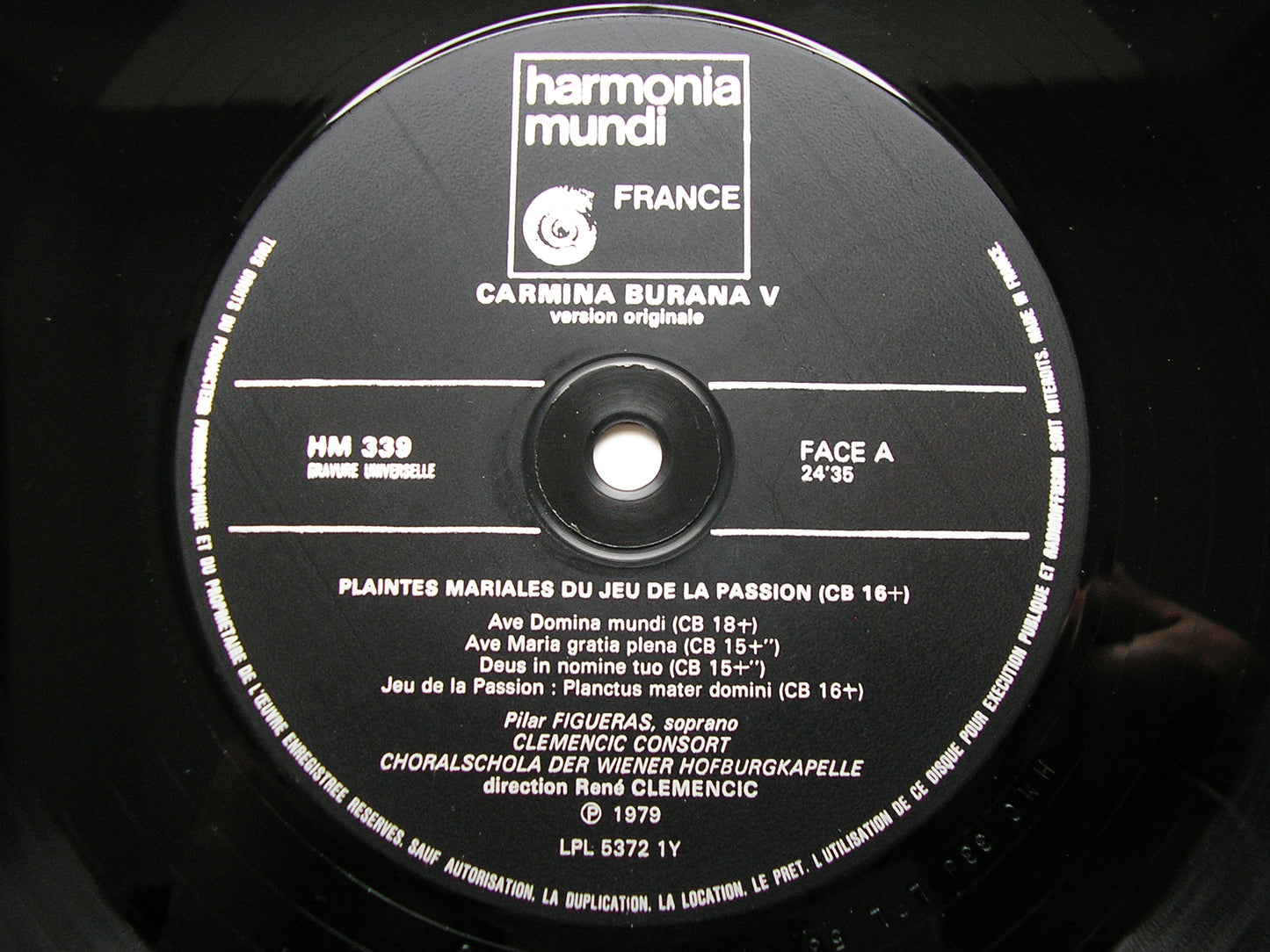 CARMINA BURANA  Volume 5   RENE CLEMENCIC / CLEMENCIC CONSORT   HM 339