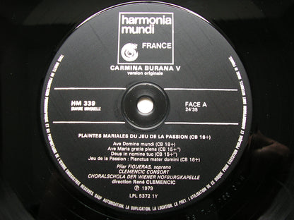 CARMINA BURANA  Volume 5   RENE CLEMENCIC / CLEMENCIC CONSORT   HM 339