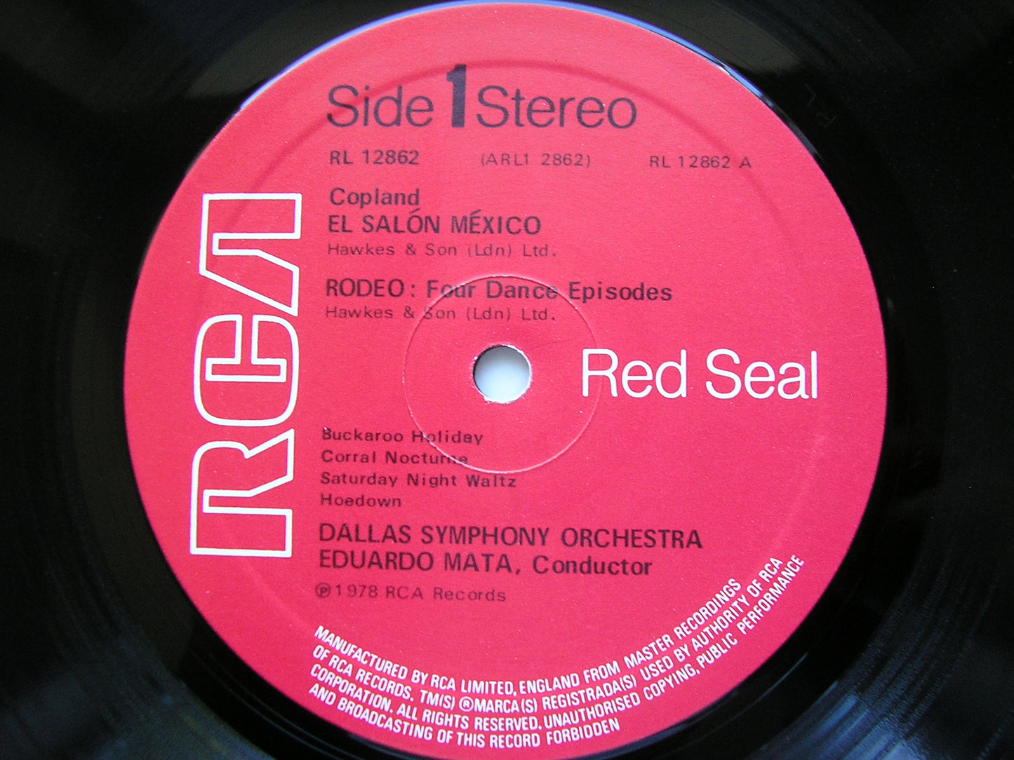 COPLAND: EL SALON MEXICO / RODEO / APPALACHIAN SPRING   MATA / DALLAS SYMPHONY    RL12862
