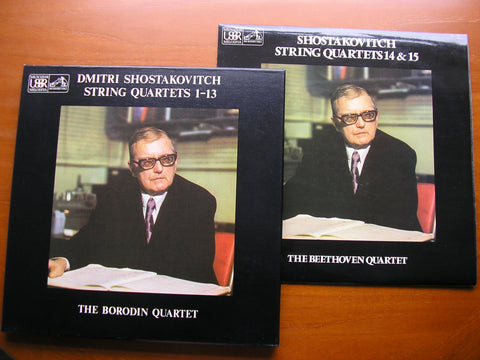 SHOSTAKOVICH: STRING QUARTETS 1 - 13 & 14 / 15  THE BORODIN QUARTET & THE BEETHOVEN QUARTET    SLS 879 & HQS 1362