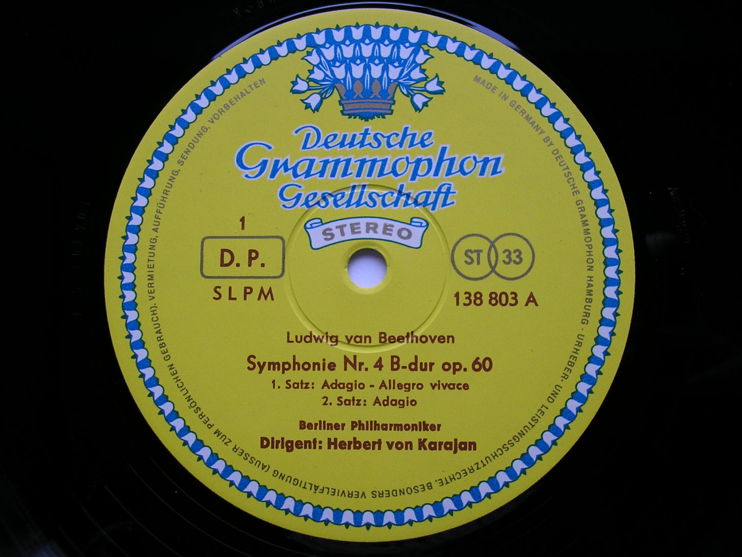 BEETHOVEN: SYMPHONY No. 4   KARAJAN / BERLIN PHILHARMONIC  138 803