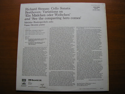 STRAUSS: CELLO SONATA / BEETHOVEN: VARIATIONS     ROSTROPOVICH / DEVETZI     ASD 3066