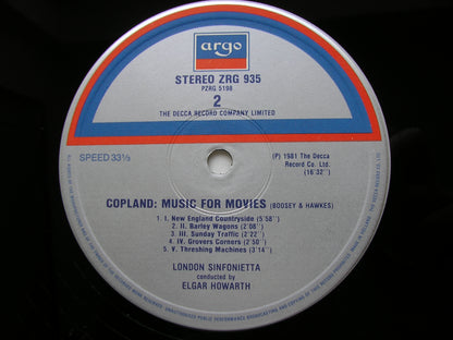 COPLAND: APPALACHIAN SPRING / MUSIC FOR MOVIES    HOWARTH / LONDON SINFONIETTA    ZRG 935