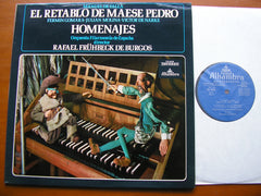 FALLA: MASTER PETER'S PUPPET SHOW / HOMENAJES     SOLOISTS / SPANISH NATIONAL ORCHESTRA / DE BURGOS    CS 8556