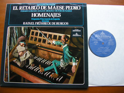 FALLA: MASTER PETER'S PUPPET SHOW / HOMENAJES     SOLOISTS / SPANISH NATIONAL ORCHESTRA / DE BURGOS    CS 8556
