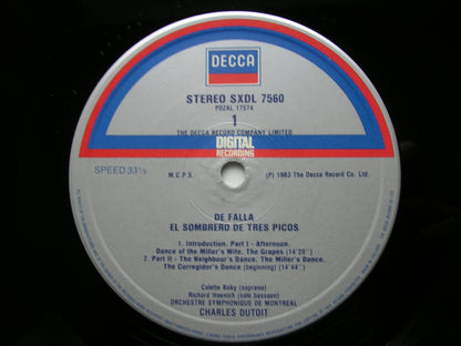 FALLA: THE THREE CORNERED HAT / EL AMOR BRUJO    DUTOIT / MONTREAL SYMPHONY     SXDL 7560