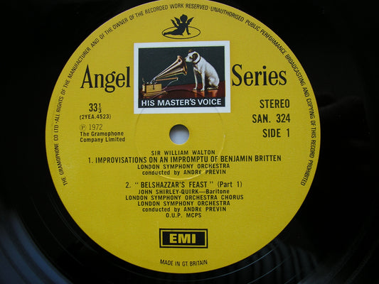 WALTON: BELSHAZZAR'S FEAST  SHIRLEY-QUIRK / LONDON SYMPHONY ORCHESTRA / ANDRE PREVIN   SAN 324