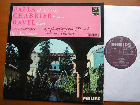 FALLA: EL AMOR BRUJO / CHABRIER: ESPANA / RAVEL: BOLERO     MARKEVITCH / SPANISH RADIO ORCHESTRA     SAL 3659