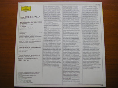 FALLA: THE THREE CORNERED HAT     BERGANZA / BOSTON SYMPHONY / OZAWA    2530 823