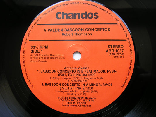 VIVALDI: FOUR BASSOON CONCERTI   THOMPSON / LONDON MOZART PLAYERS / LEDGER   ABR 1057