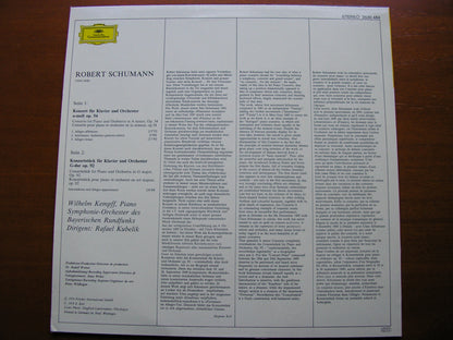 SCHUMANN: PIANO CONCERTO / KONZERTSTUCK FOR PIANO & ORCHESTRA    WILHELM KEMPFF / BAVARIAN RADIO SYMPHONY / RAFAEL KUBELIK   2530 484