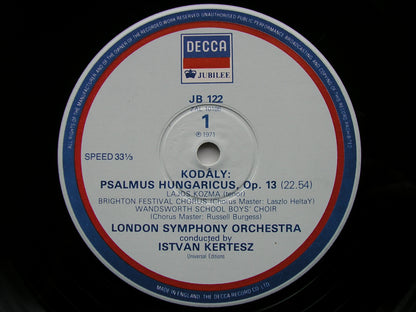 KODALY: PSALMUS HUNGARICUS / MISSA BREVIS   KOZMA / LONDON SYMPHONY / KERTESZ   JB 122