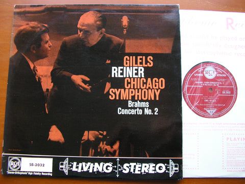 BRAHMS: PIANO CONCERTO No. 2     GILELS / CHICAGO SYMPHONY / REINER    SB 2032