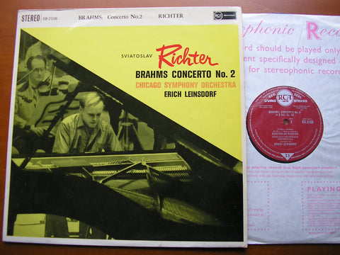 BRAHMS: PIANO CONCERTO No. 2   RICHTER / CHICAGO SYMPHONY ORCHESTRA / LEINSDORF    SB 2106