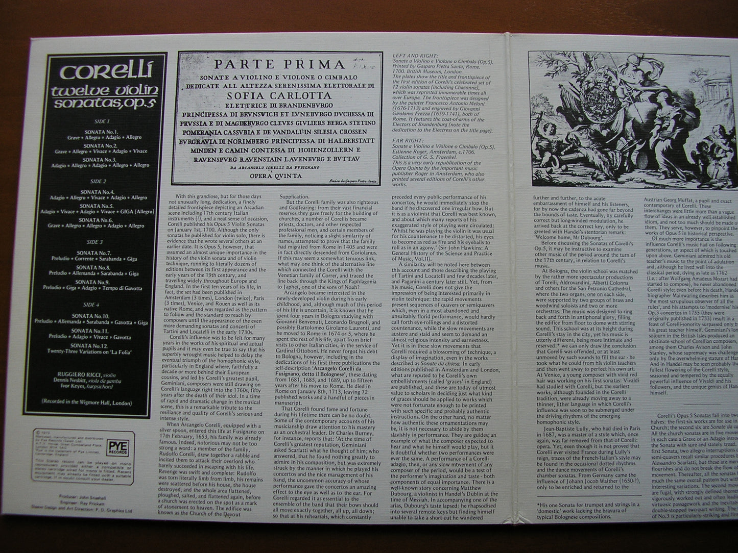 CORELLI:  TWELVE VIOLIN SONATAS Op. 5    RICCI / NESBITT / KEYES    2 LP    TPLS 13058