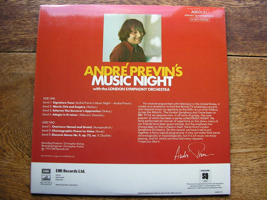 ANDRE PREVIN'S MUSIC NIGHT PREVIN / LONDON SYMPHONY ORCHESTRA  ASD 3131