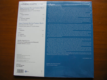 CHOPIN: PIANO CONCERTOS Nos. 1 & 2    ARGERICH / MONTREAL SYMPHONY / DUTOIT   0190295801717
