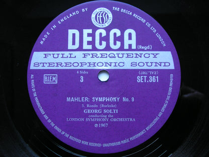 MAHLER: SYMPHONY No. 9     SOLTI / LONDON SYMPHONY     SET 360 / 1