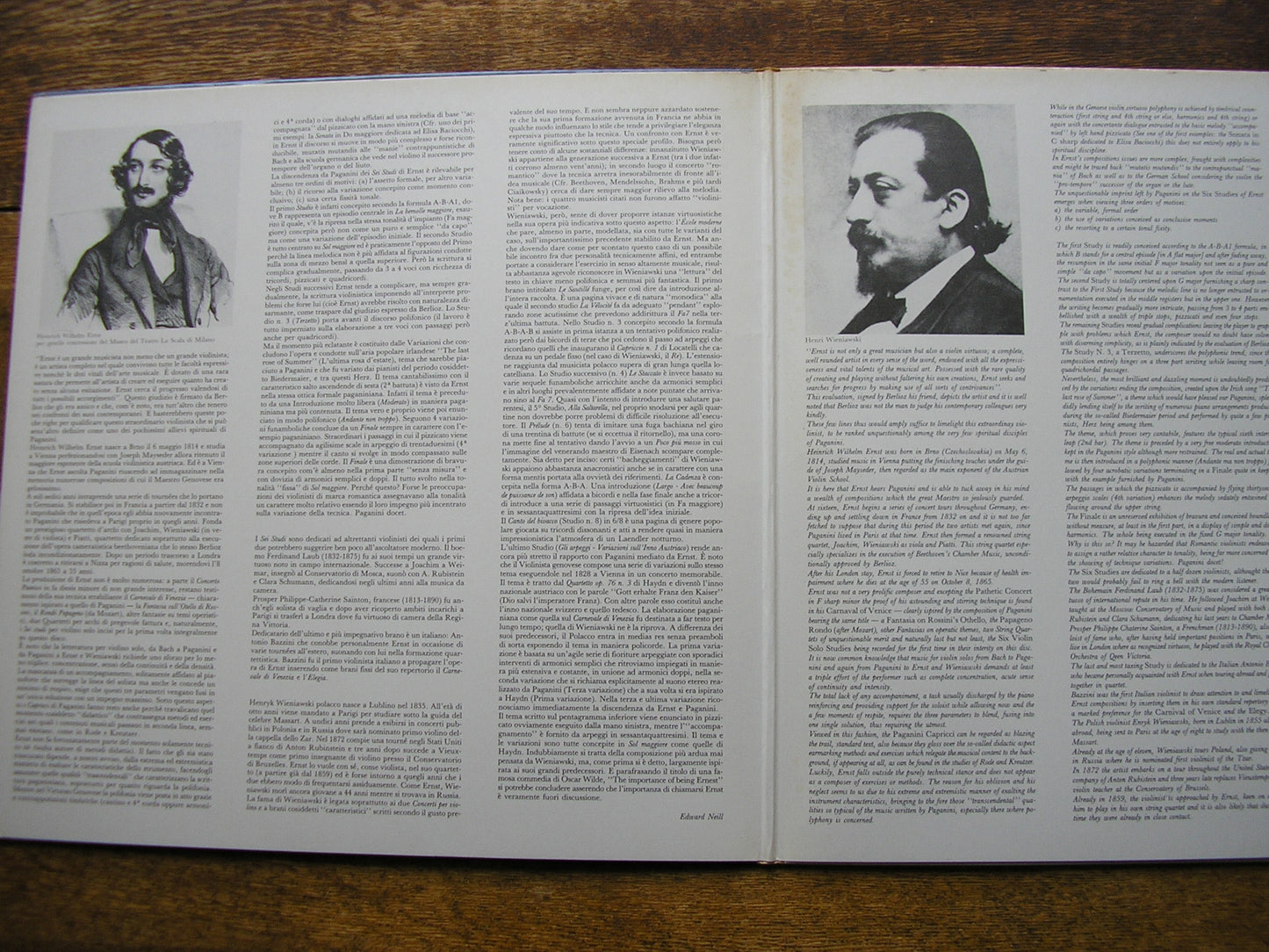 WIENIAWSKI: NINE STUDI CAPRICCI / ERNST: SIX STUDI POLIFONICI FOR SOLO VIOLIN   RUGGIERO RICCI   DS 4028