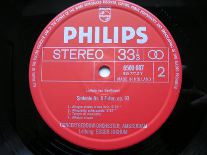 BEETHOVEN: THE NINE SYMPHONIES / FOUR OVERTURES    JOCHUM / CONCERTGEBOUW ORCHESTRA AMSTERDAM   9 LP