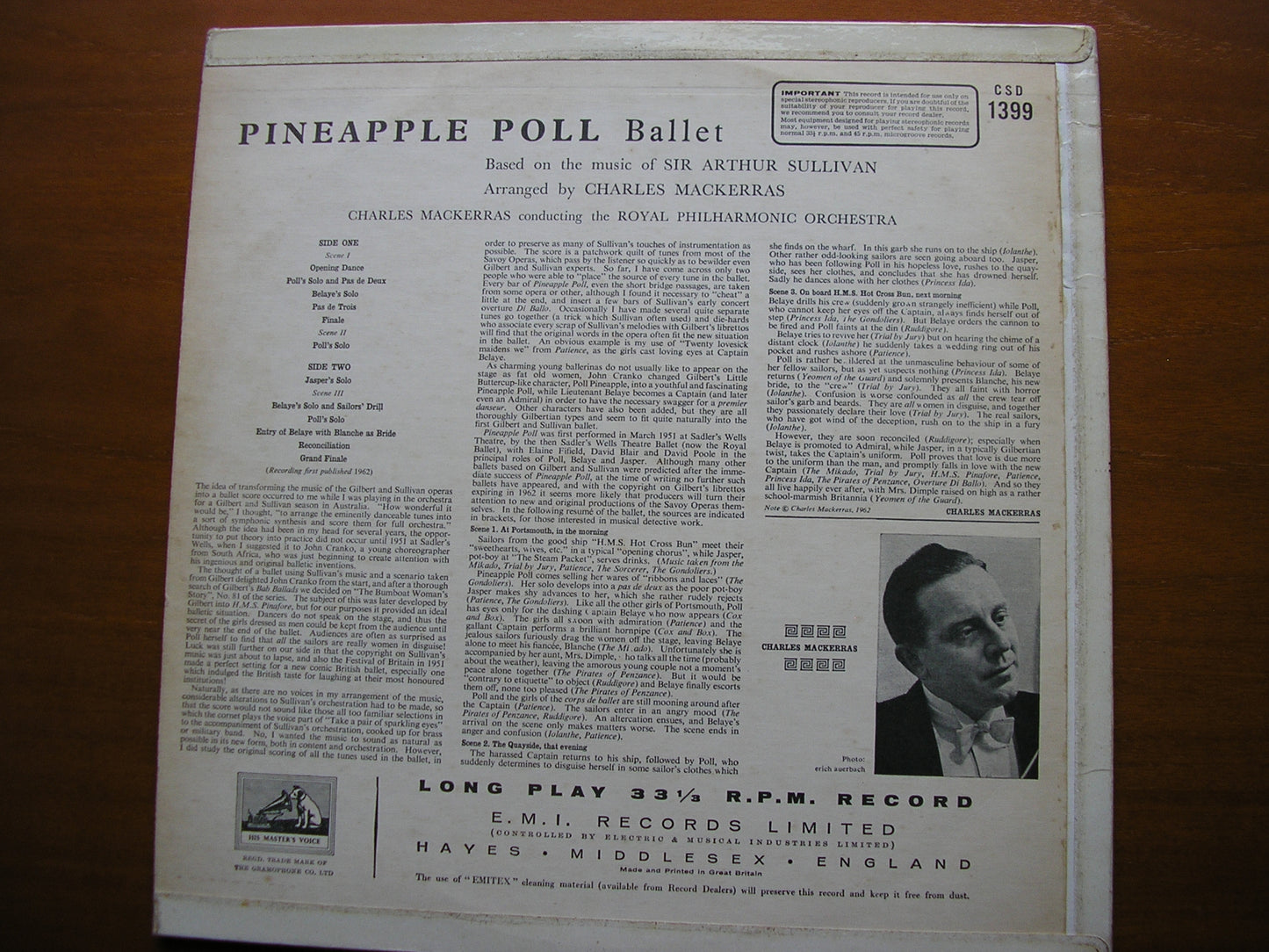 SULLIVAN - MACKERRAS: PINEAPPLE POLL     MACKERRAS / ROYAL PHILHARMONIC    CSD 1399