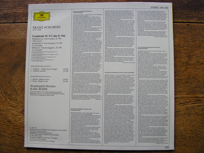 SCHUBERT: SYMPHONY No. 9   Great C major    KARL BOHM / STAATSKAPELLE DRESDEN   2531 352