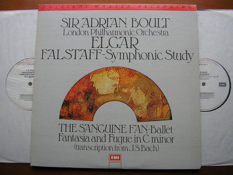 ELGAR: FALSTAFF / THE SANGUINE FAN / FANTASIA & FUGUE     SIR ADRIAN BOULT / LONDON PHILHARMONIC     MFSL 2-501