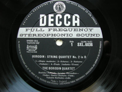 BORODIN: STRING QUARTET No. 2 / SHOSTAKOVICH: STRING QUARTET No. 8   BORODIN QUARTET   SXL 6036
