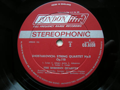 BORODIN: STRING QUARTET No. 2 / SHOSTAKOVICH: STRING QUARTET No. 8   BORODIN QUARTET   CS 6338