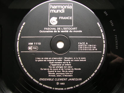 PASCHAL DE L'ESTOCART: OCTONAIRES DE LA VANITE DU MONDE   ENSEMBLE CLEMENT JANEQUIN   HM 1110