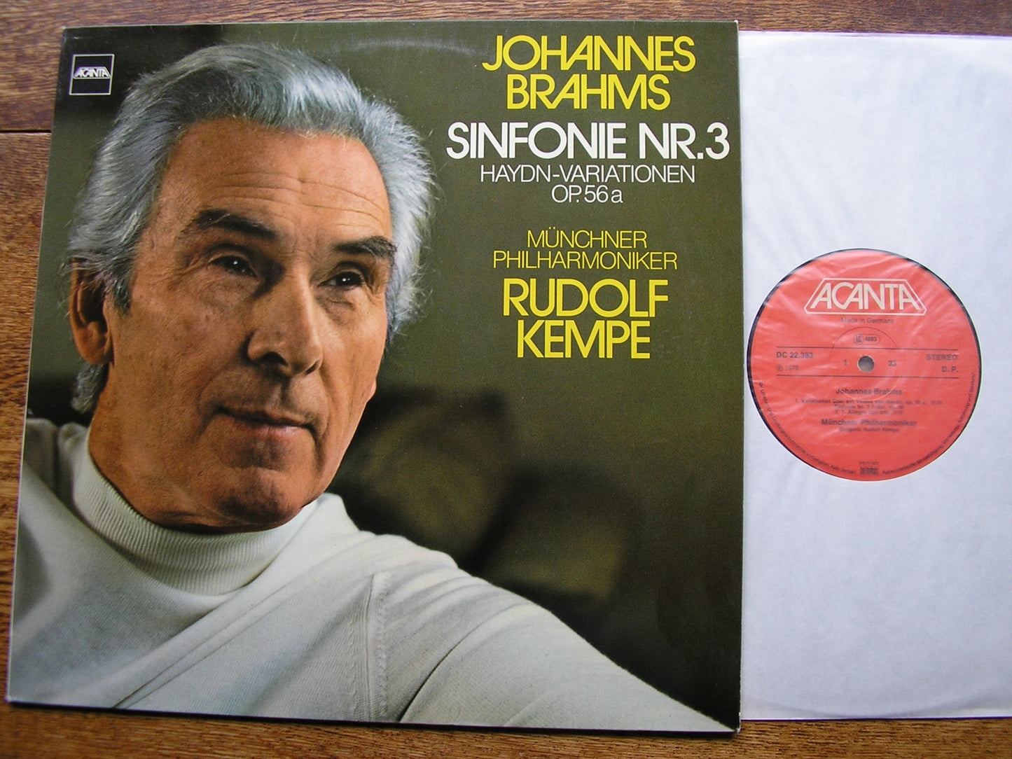 BRAHMS: THE FOUR SYMPHONIES   KEMPE / MUNICH PHILHARMONIC   BASF / ACANTA 4 LP