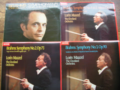 BRAHMS: THE FOUR SYMPHONIES / OVERTURES / HAYDN VARIATIONS   MAAZEL / CLEVELAND ORCHESTRA   4 LP