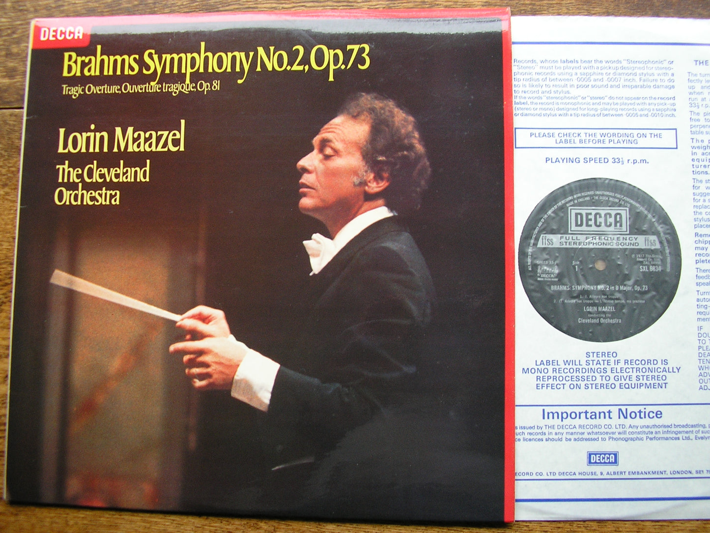 BRAHMS: THE FOUR SYMPHONIES / OVERTURES / HAYDN VARIATIONS   MAAZEL / CLEVELAND ORCHESTRA   4 LP