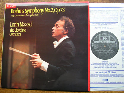 BRAHMS: THE FOUR SYMPHONIES / OVERTURES / HAYDN VARIATIONS   MAAZEL / CLEVELAND ORCHESTRA   4 LP