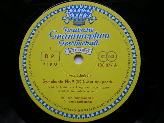 SCHUBERT: SYMPHONY No. 9 'Great C major'         KARL BOHM / BERLIN PHILHARMONIC    138 877