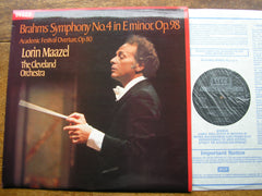 BRAHMS: THE FOUR SYMPHONIES / OVERTURES / HAYDN VARIATIONS   MAAZEL / CLEVELAND ORCHESTRA   4 LP