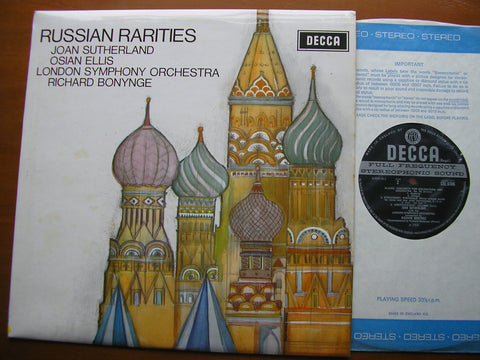 RUSSIAN RARITIES: GLIERE / STRAVINSKY / CUI / GRETCHANINOV     SUTHERLAND / ELLIS / LONDON SYMPHONY / BONYNGE    SXL 6406