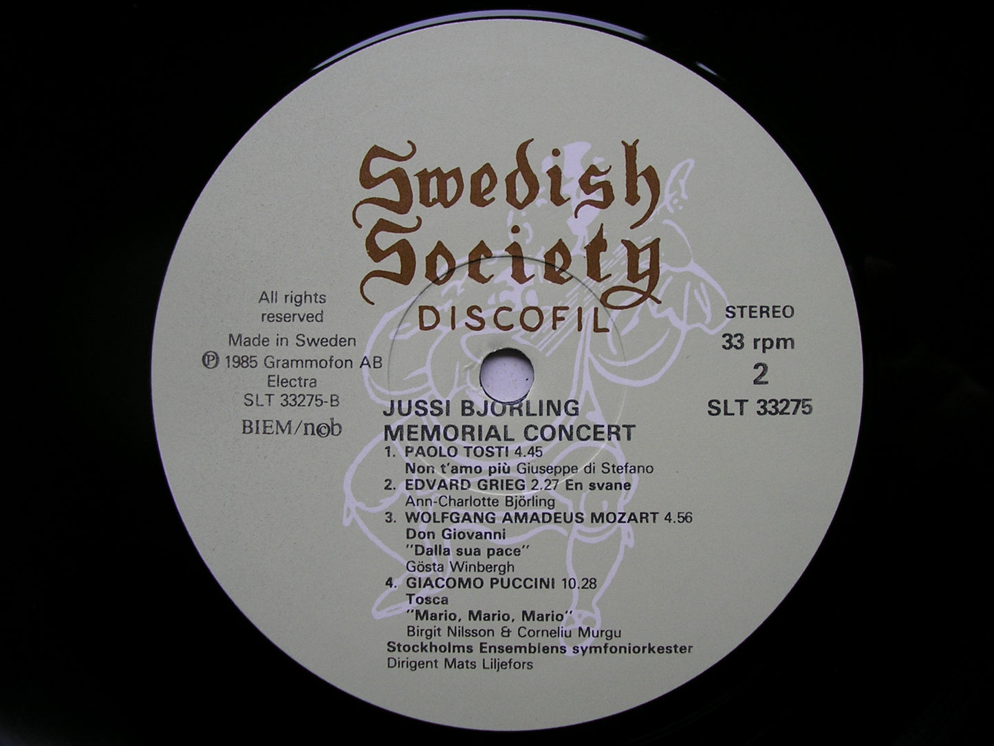 JUSSI BJORLING MEMORIAL CONCERT   NILSSON / DI STEFANO / GEDDA / MERRILL / FISICHELLA /  McCRACKEN    SLT 33275 / 6