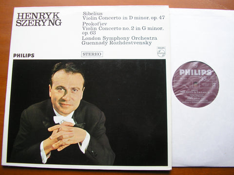 SIBELIUS: VIOLIN CONCERTO / PROKOFIEV: VIOLIN CONCERTO No. 2  SZERYNG / LONDON SYMPHONY / ROZHDESTVENSKY  SAL 3571