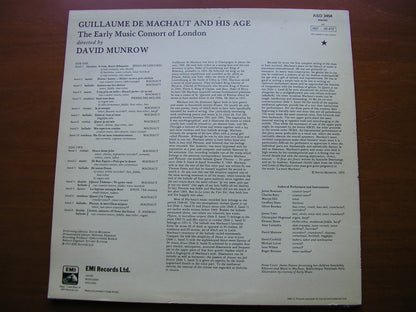 GUILLAME DE MACHAUT & HIS AGE     MUNROW / THE EARLY MUSIC CONSORT OF LONDON    ASD 3454