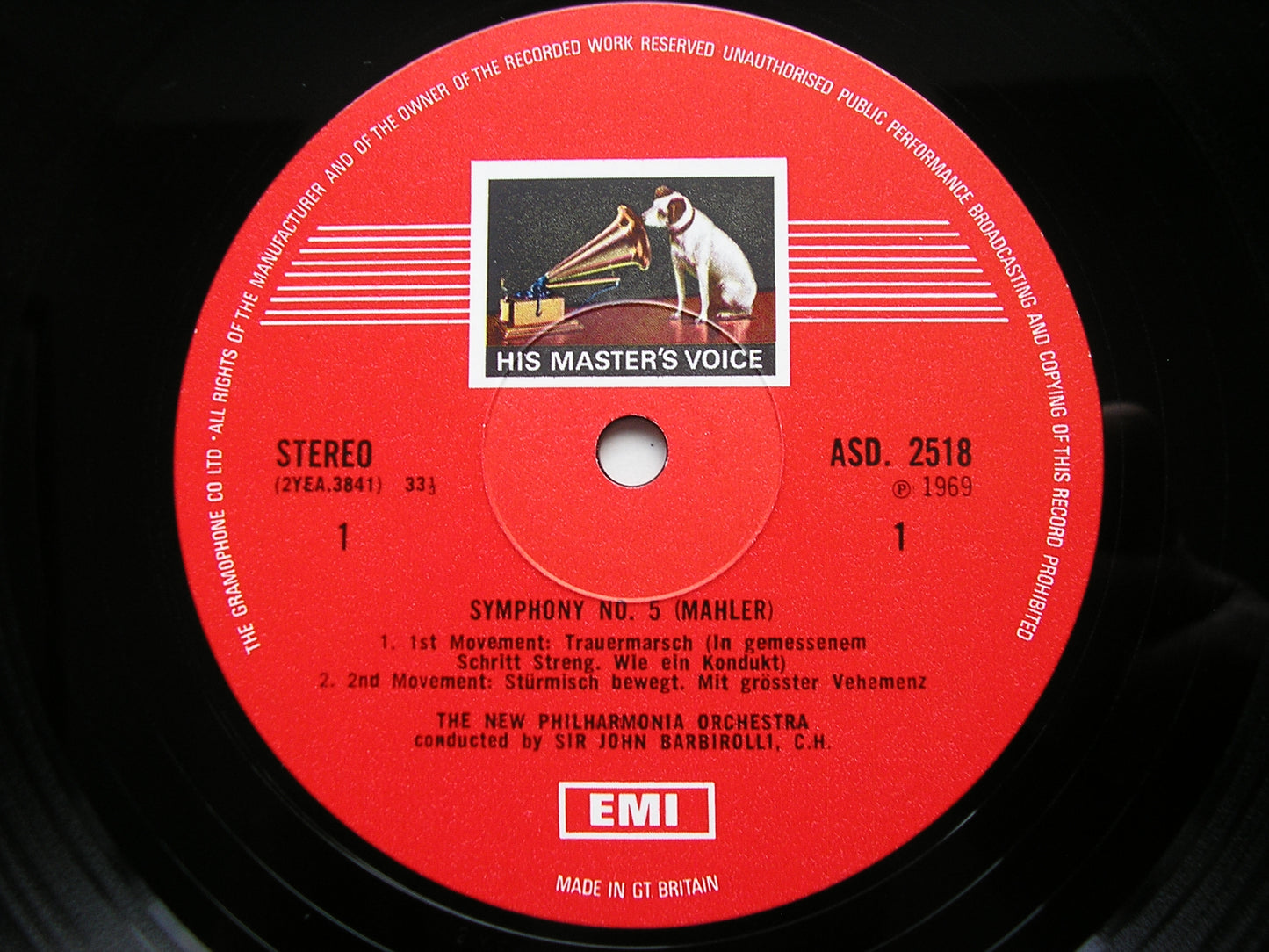 MAHLER: SYMPHONY No. 5 /  RUCKERT SONGS     BAKER / NEW PHILHARMONIA ORCHESTRA / BARBIROLLI     SLS 785