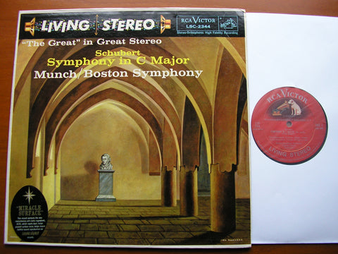 SCHUBERT: SYMPHONY No. 9 'Great C major'  CHARLES MUNCH / BOSTON SYMPHONY ORCHESTRA  LSC 2344