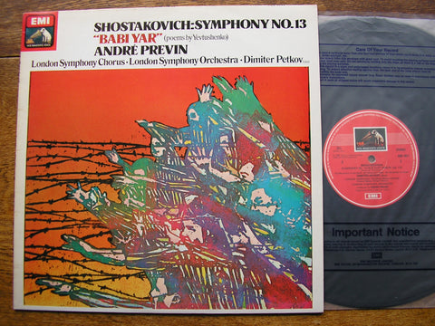 SHOSTAKOVICH: SYMPHONY No. 13 'Babi Yar'   PREVIN / PETKOV / LONDON SYMPHONY   ASD 3911