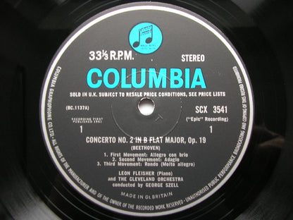 BEETHOVEN: PIANO CONCERTOS Nos. 2 & 4    FLEISHER / CLEVELAND ORCHESTRA / SZELL    SCX  3541