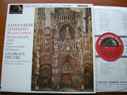 SAINT - SAENS: SYMPHONY No. 3     DURUFLE / PARIS CONSERVATOIRE / PRETRE    ASD 585