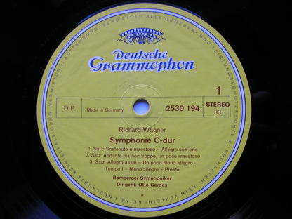 WAGNER: SYMPHONY in C / FAUST OVERTURE / RIENZI OVERTURE     GERDES / BAMBERG SYMPHONY   2530 194